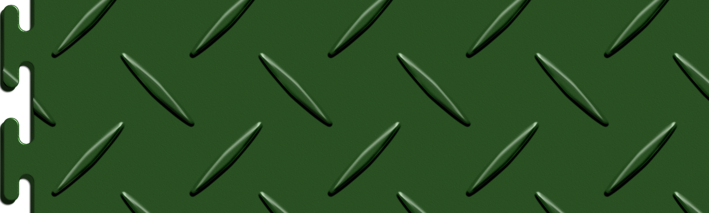 Green Diamond Plate Tile Case - Sample Detail