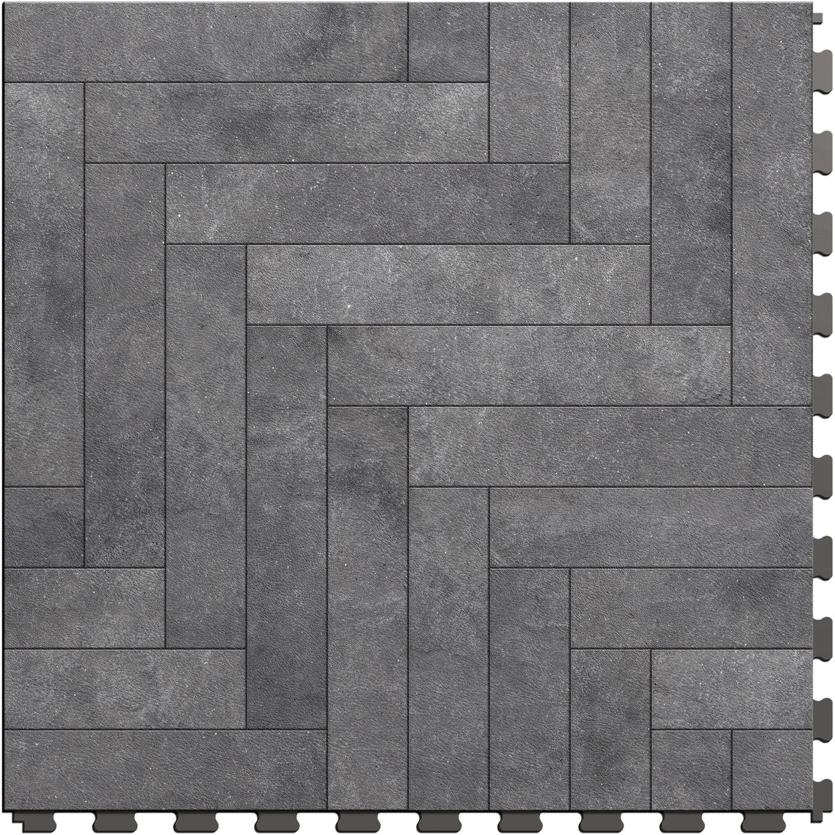 Blackstone stone-look hidden interlocking vinyl floor tile