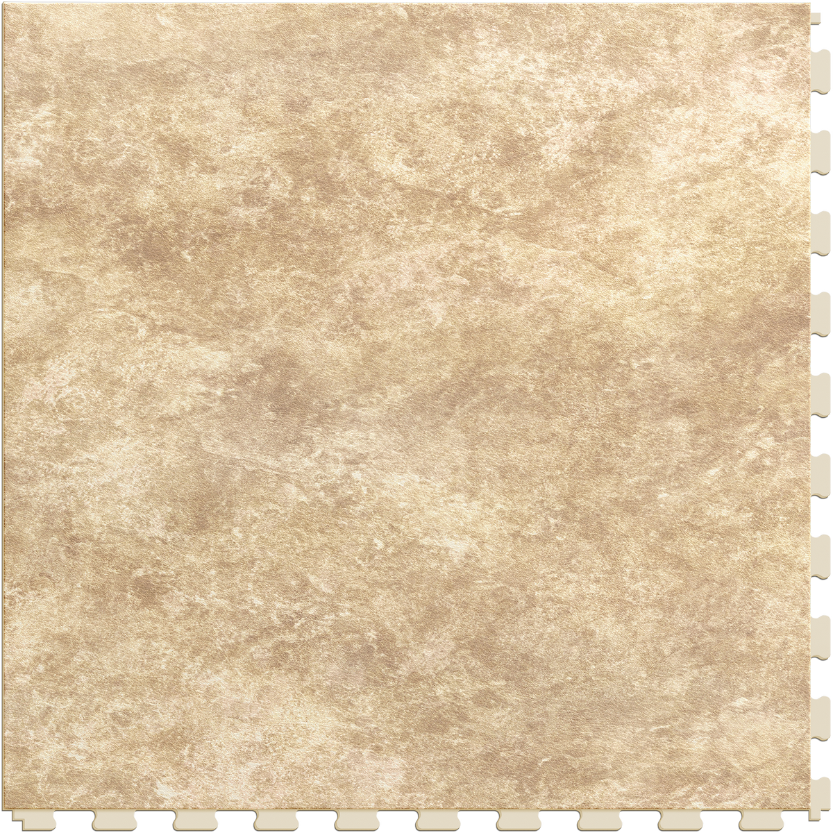 Sandstone stone-look hidden interlocking vinyl floor tile