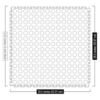 American Floor Tile 20.5 inch x 20.5 inch 5mm Coin Vinyl Tile Dimensions