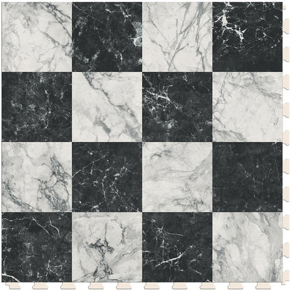 Marble Black Small Checkered Luxury Tile Case - Sample Detail