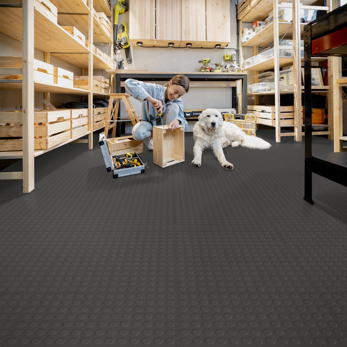 Dark Gray Coin Tile Case