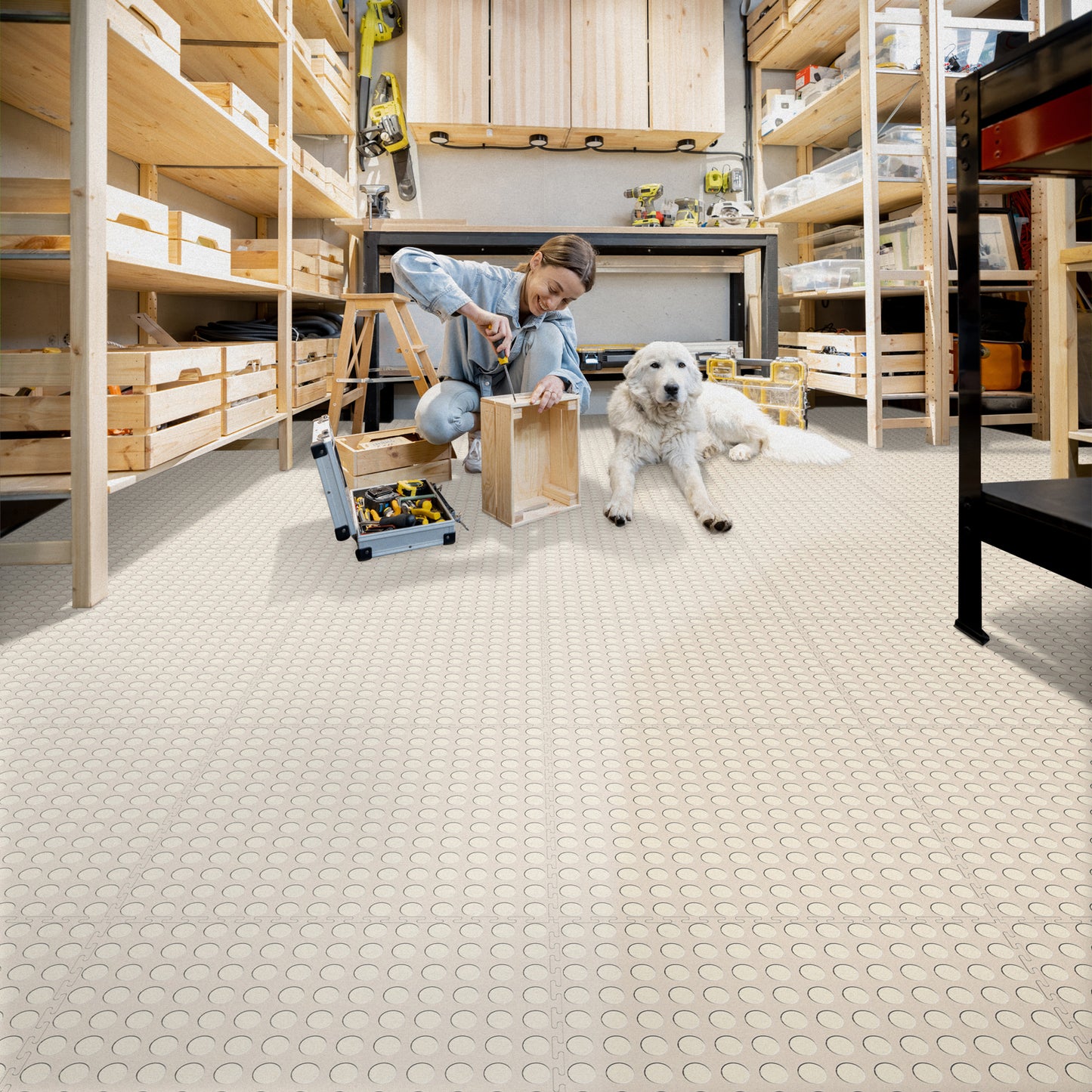 White Coin Tile Case