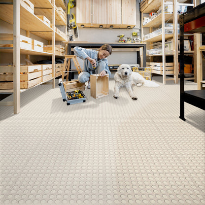 White Coin Tile Case