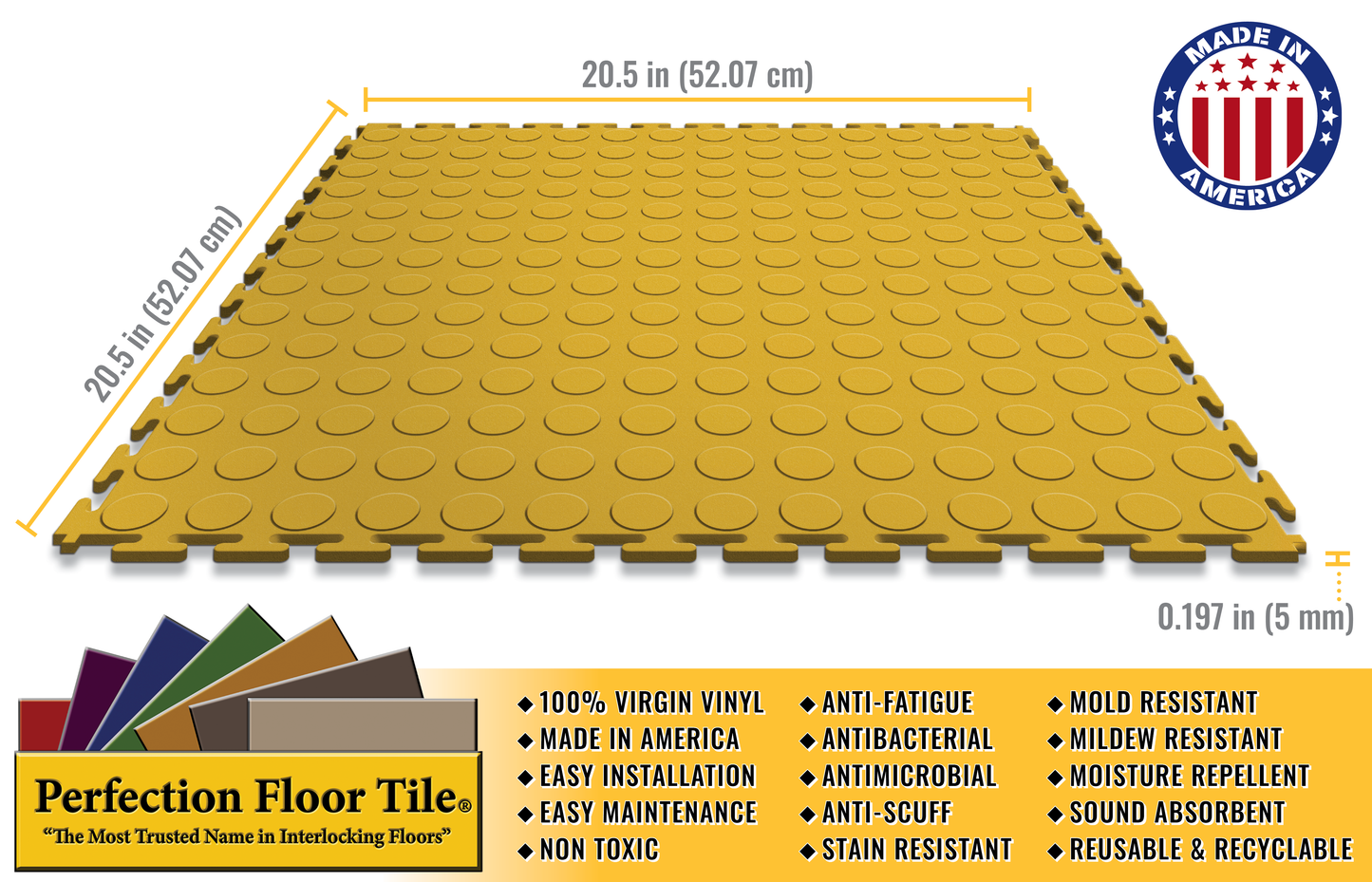 Yellow Coin Tile Case