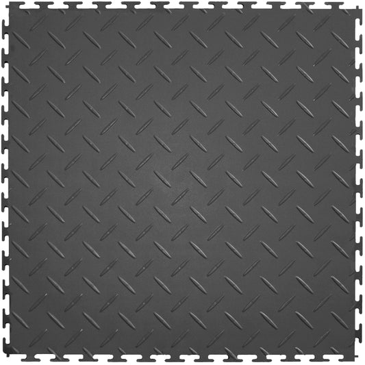 Dark Gray Diamond Plate Interlocking Tile Case