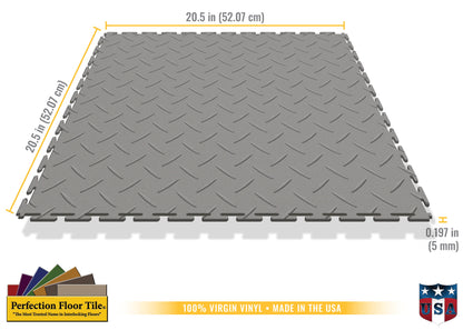 Light Gray Diamond Plate Tile Case