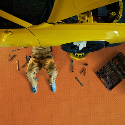 Orange Diamond Plate Tile Case