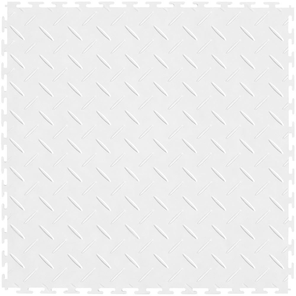White Diamond Plate Interlocking Tile Case
