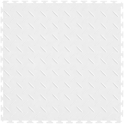 White Diamond Plate Interlocking Tile Case
