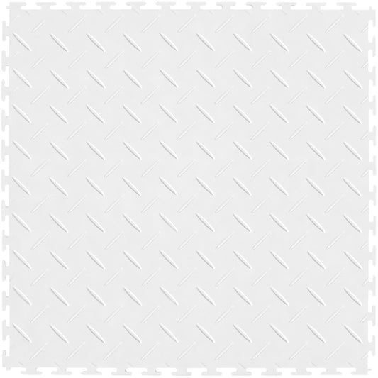White Diamond Plate Interlocking Tile Case