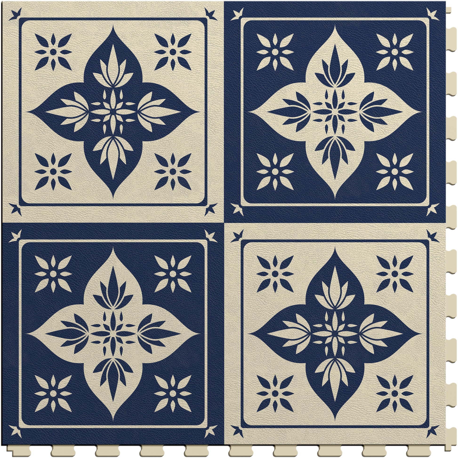 Closeout Azulejo Blue Luxury Vinyl Cases One Batch - Sample Detail