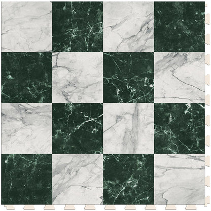 Marble Green Small Checkered Luxury Tile Case - Sample Detail