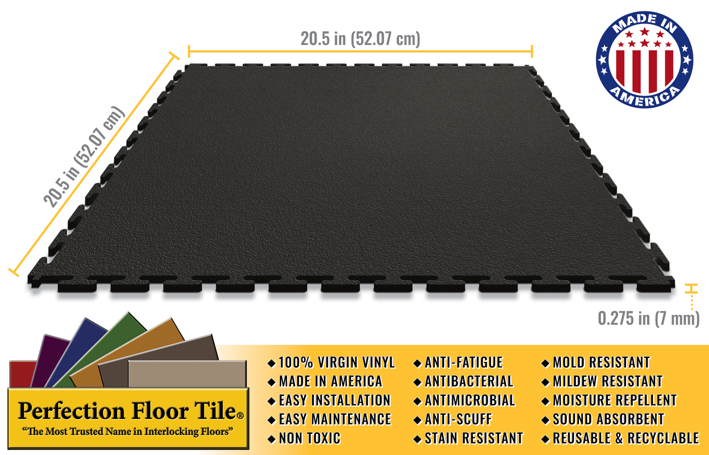 Black Commercial Tile Case