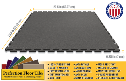 Closeout Dark Gray  7mm (Industrial)  SMOOTH   500 tile Loose Pack