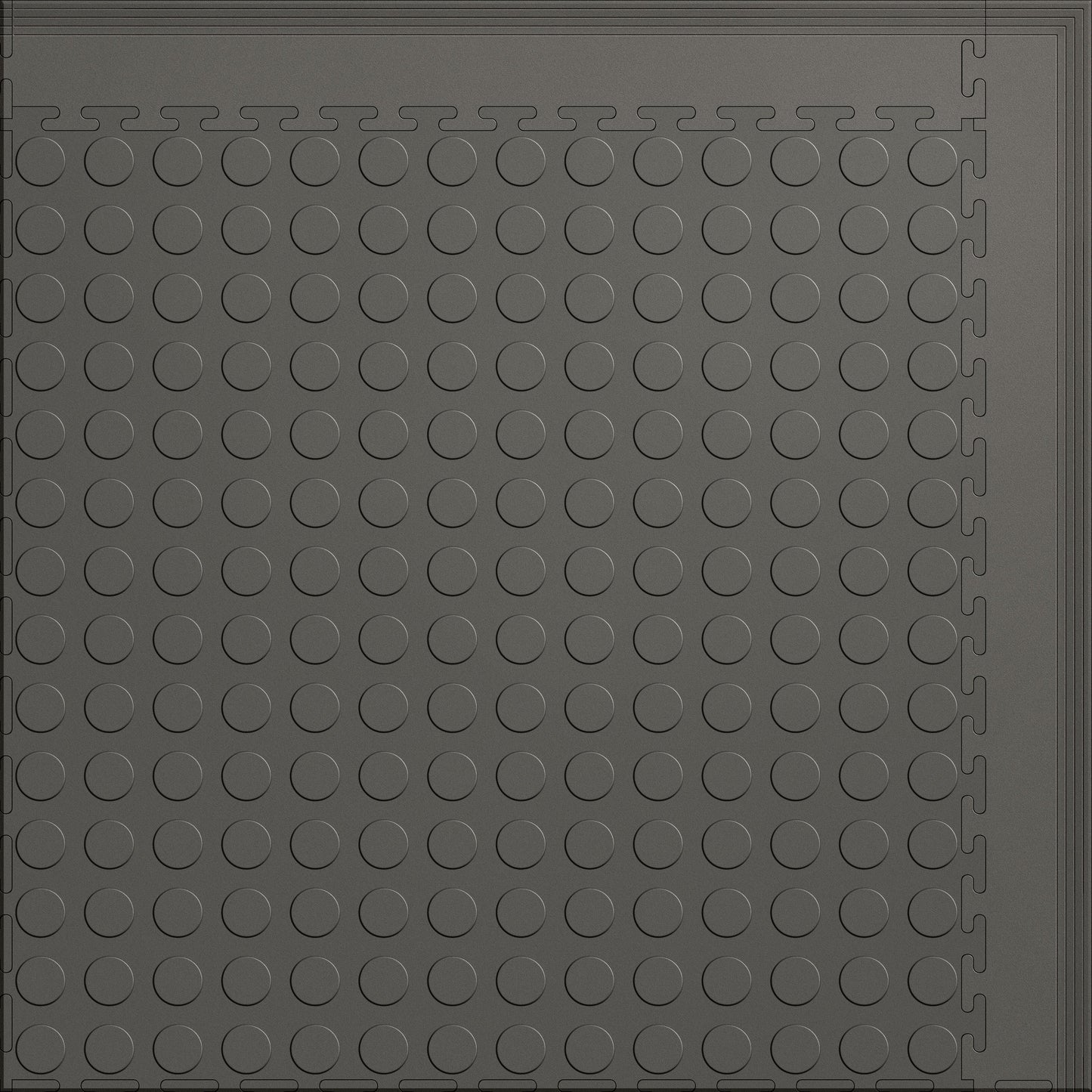 Large Gym & Floor Mat 5x4 (20 Tiles 64.65 Sq. Ft.) - Gray Coin / Gray Edges (Detail Image 7)