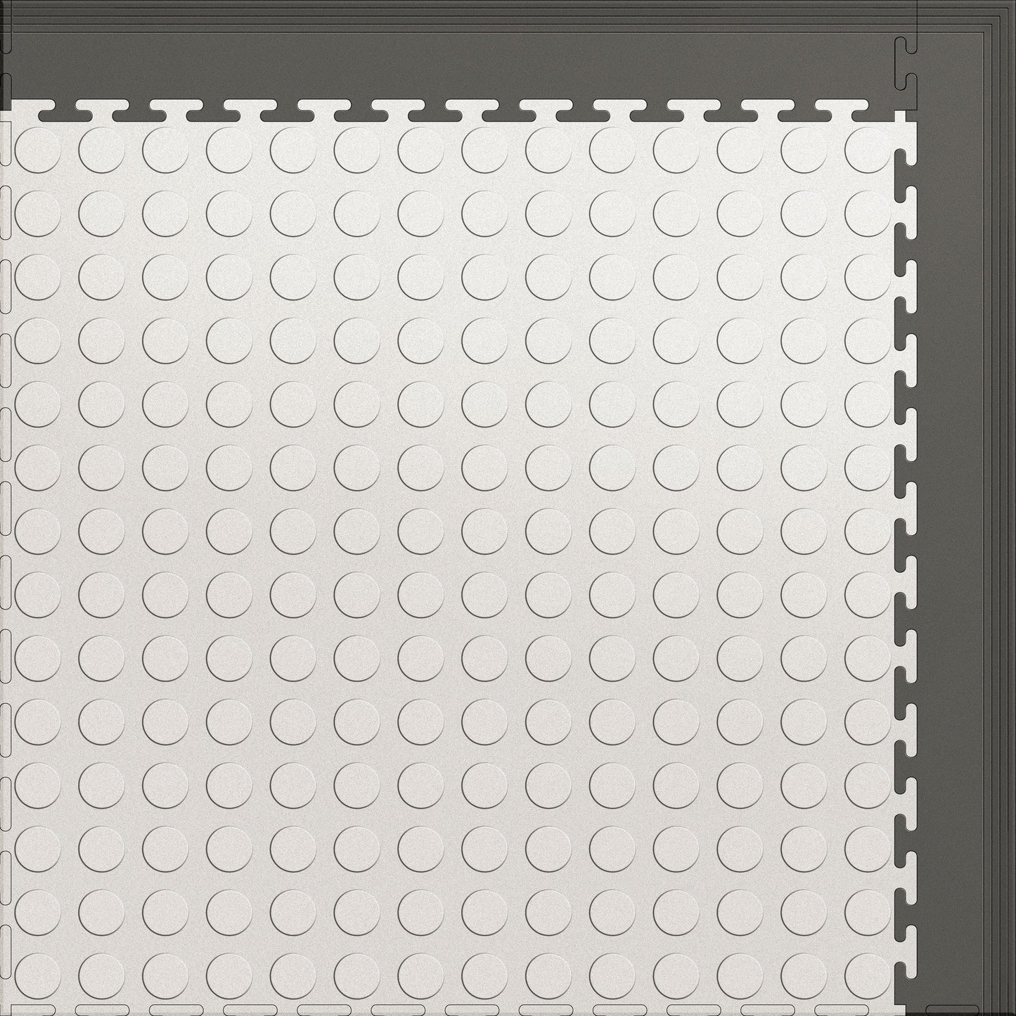 Small Color Coin Gym & Floor Mat 3x4 (12 Tiles 39.88 Sq. Ft.) - White Coin / Gray Edges (Detail Image 12)