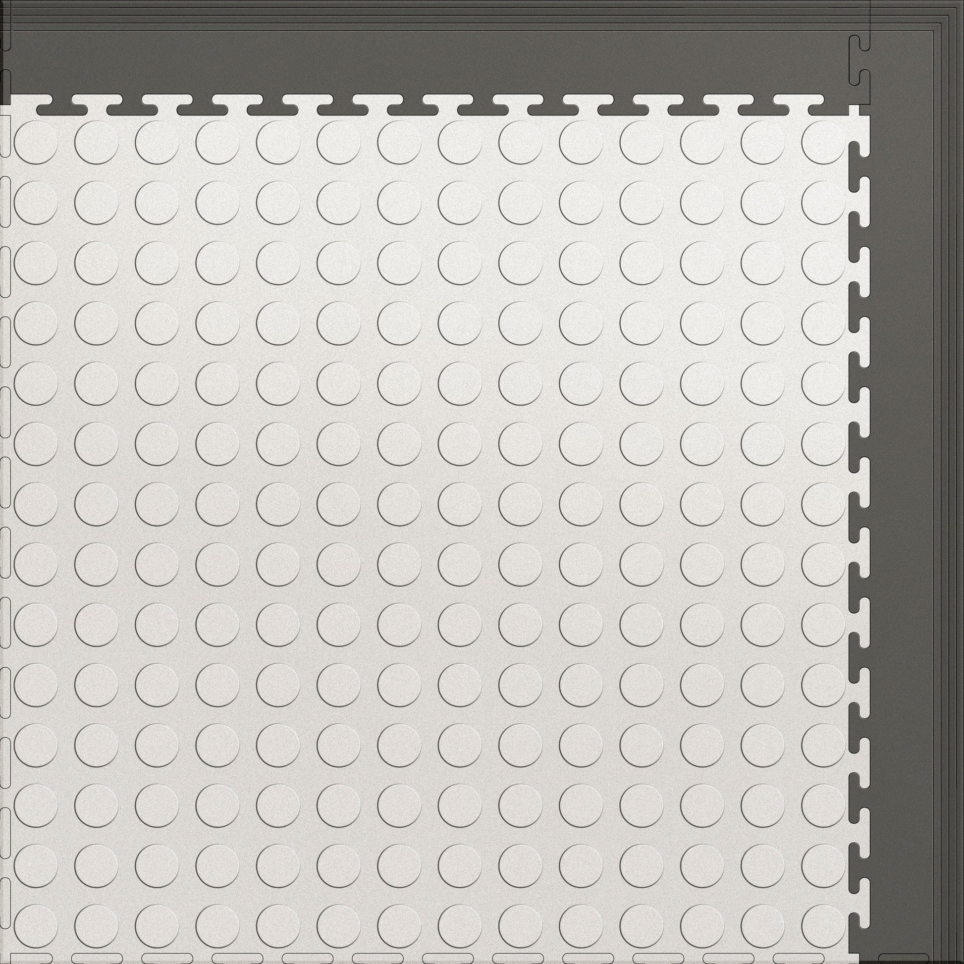 Small Color Coin Gym & Floor Mat 3x4 (12 Tiles 39.88 Sq. Ft.) - White Coin / Gray Edges (Detail Image 12)