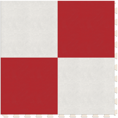 White & Red Luxury Tile Case - Full Case (Main Product View)