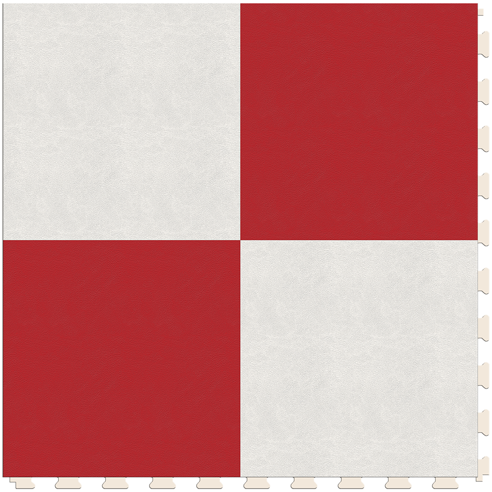 White & Red Luxury Tile Case - Sample Detail