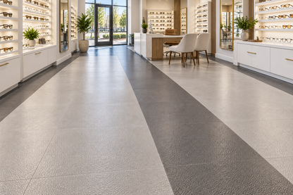 Light Gray Leather Hidden Interlocking Vinyl Floor Tile