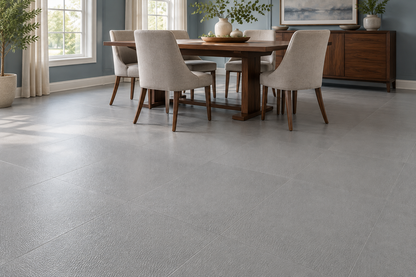 Light Gray Leather Hidden Interlocking Vinyl Floor Tile