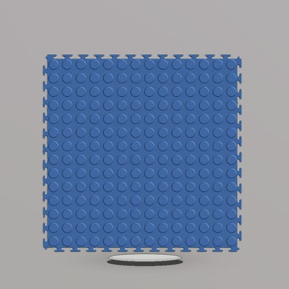 Blue Coin Interlocking Vinyl Floor Tile