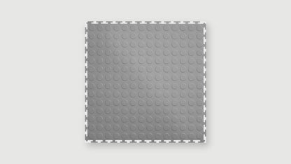 Light Gray Coin Interlocking Vinyl Floor Tile