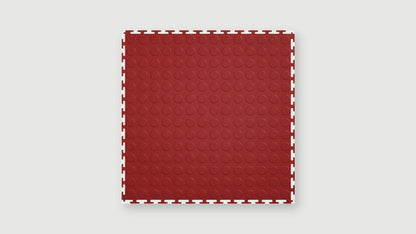 Red Coin Interlocking Vinyl Floor Tile