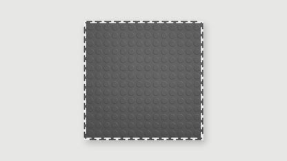 Dark Gray Coin Interlocking Vinyl Floor Tile