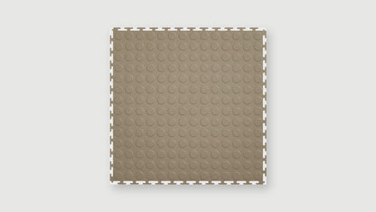 Beige Coin Interlocking Vinyl Floor Tile