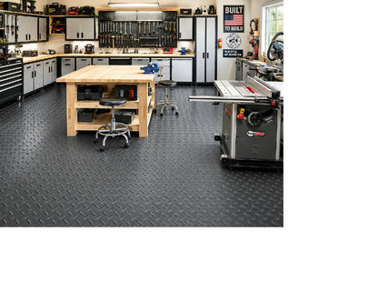 Black Diamond Plate Interlocking Tile Case